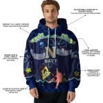 customized navy midshipmen spongebob patrick star blue navy hoodie best selling