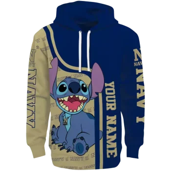 customized navy midshipmen stitch blue hoodie best selling