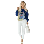 customized navy midshipmen stitch blue hoodie best selling