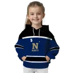 customized navy midshipmen striped pattern blue hoodie best selling