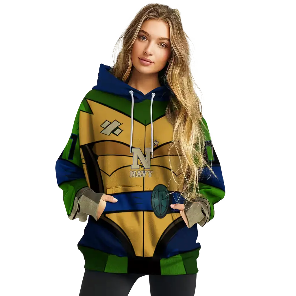 customized navy midshipmen superhero armor blue green hoodie high quality customized navy midshipmen superhero armor blue green hoodie high quality