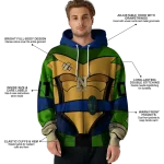 customized navy midshipmen superhero armor blue green hoodie best selling