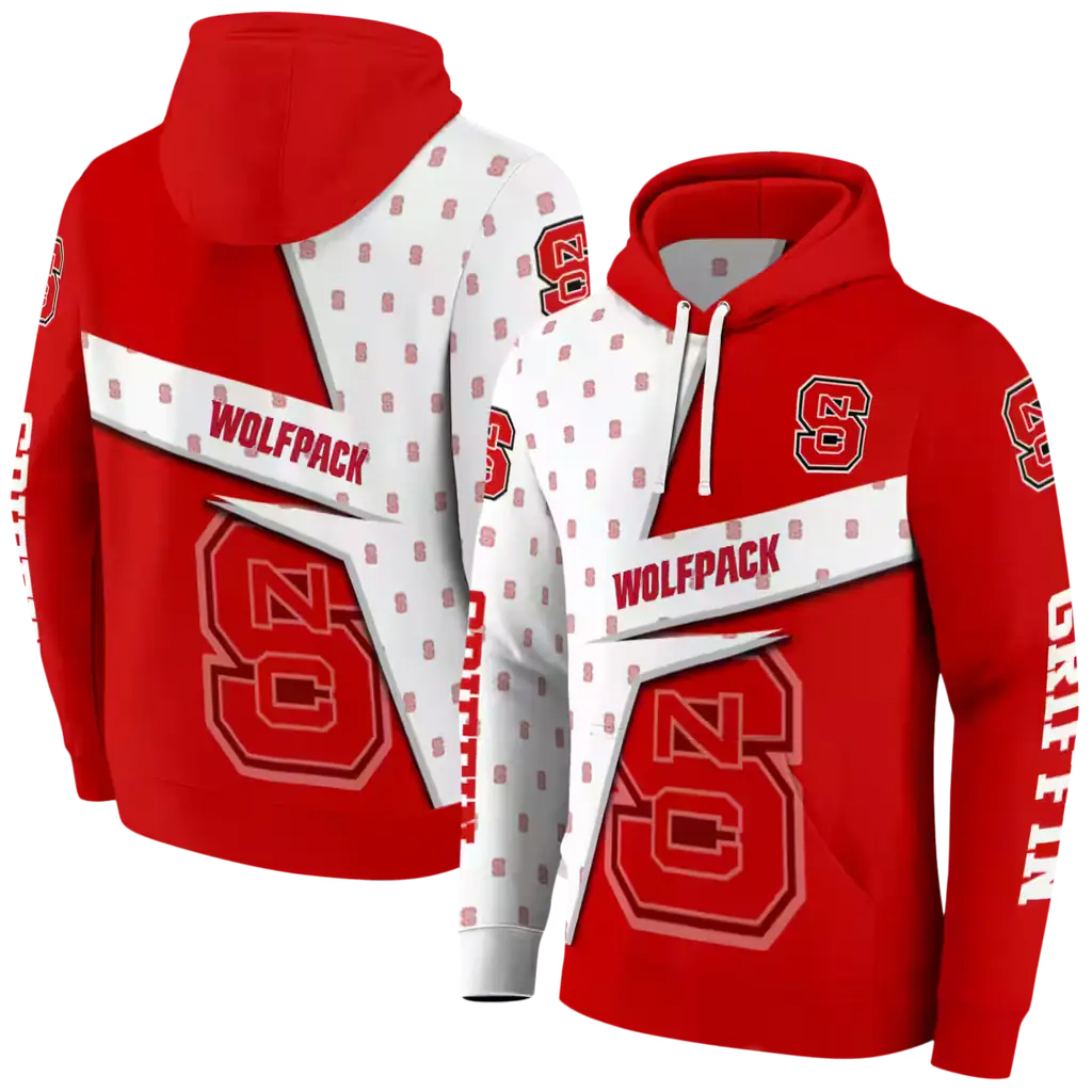 customized nc state wolfpack abstract shape red hoodie fashion forward customized nc state wolfpack abstract shape red hoodie fashion forward