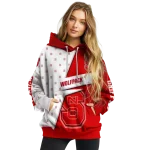customized nc state wolfpack abstract shape red hoodie best selling