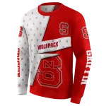 customized nc state wolfpack abstract shape red hoodie best selling
