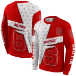 customized nc state wolfpack abstract shape red hoodie best selling