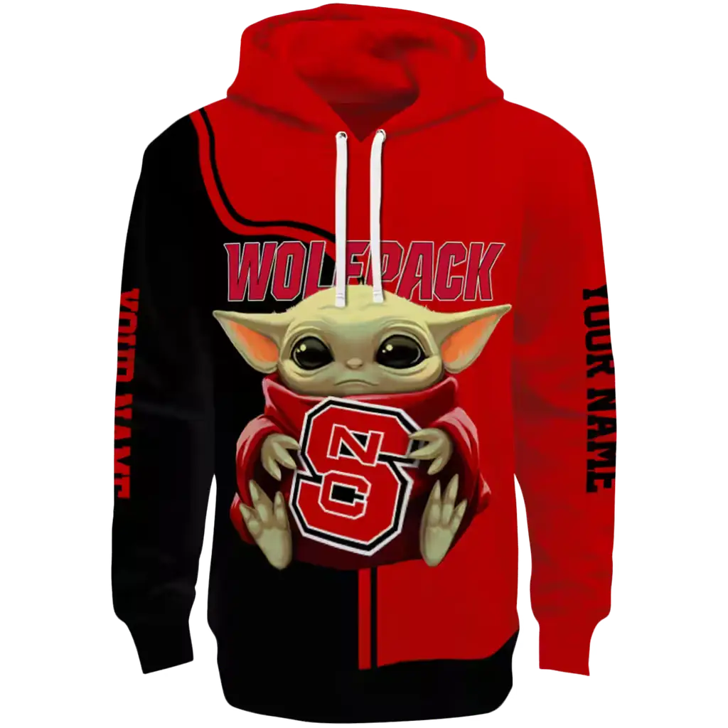 customized nc state wolfpack baby yoda red black hoodie best selling customized nc state wolfpack baby yoda red black hoodie best selling