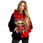 customized nc state wolfpack baby yoda red black hoodie best selling