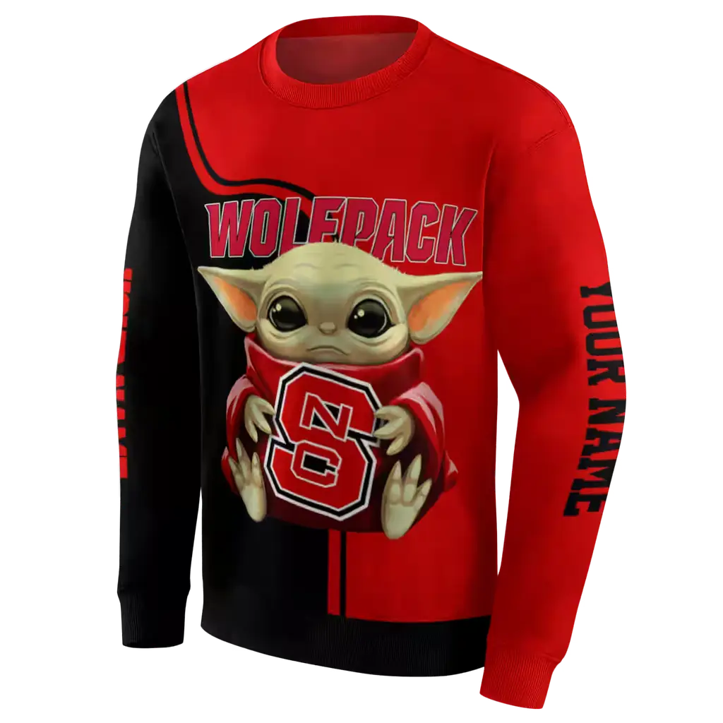 customized nc state wolfpack baby yoda red black hoodie new arrival customized nc state wolfpack baby yoda red black hoodie new arrival