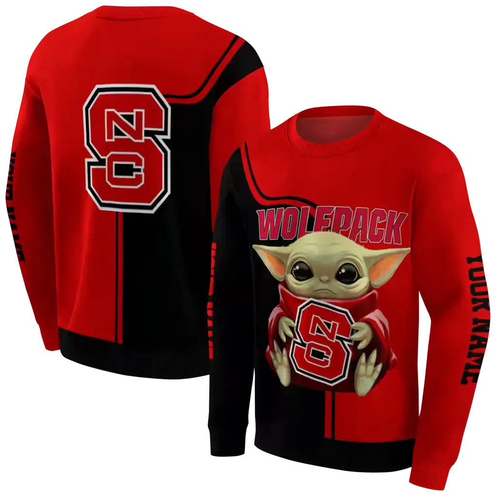 customized nc state wolfpack baby yoda red black hoodie premium grade customized nc state wolfpack baby yoda red black hoodie premium grade