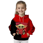 customized nc state wolfpack baby yoda red black hoodie best selling