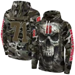 customized nc state wolfpack camo skull hoodie best selling