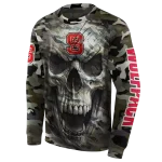 customized nc state wolfpack camo skull hoodie best selling