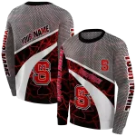 customized nc state wolfpack hexagonal mesh red black gray hoodie best selling