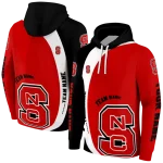 customized nc state wolfpack minimalist design red black hoodie best selling