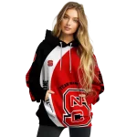 customized nc state wolfpack minimalist design red black hoodie best selling
