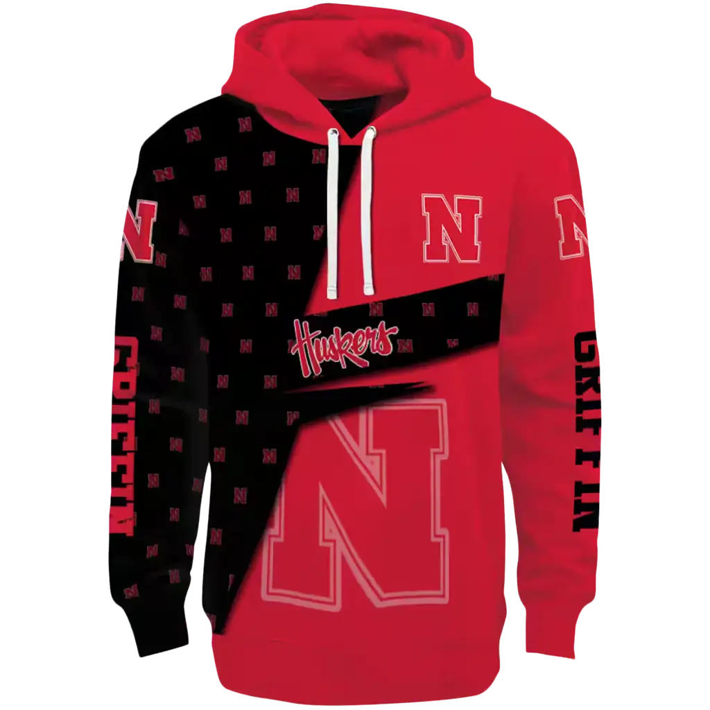 customized nebraska cornhuskers abstract shape red hoodie best selling customized nebraska cornhuskers abstract shape red hoodie best selling