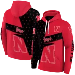 customized nebraska cornhuskers abstract shape red hoodie best selling