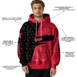 customized nebraska cornhuskers abstract shape red hoodie best selling