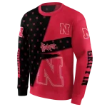customized nebraska cornhuskers abstract shape red hoodie best selling