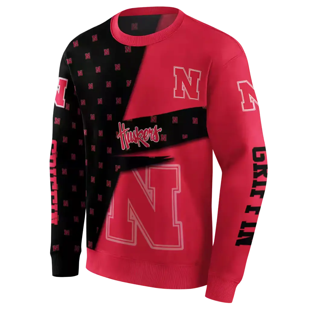 customized nebraska cornhuskers abstract shape red hoodie new arrival customized nebraska cornhuskers abstract shape red hoodie new arrival