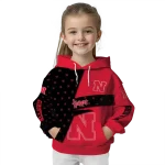 customized nebraska cornhuskers abstract shape red hoodie best selling