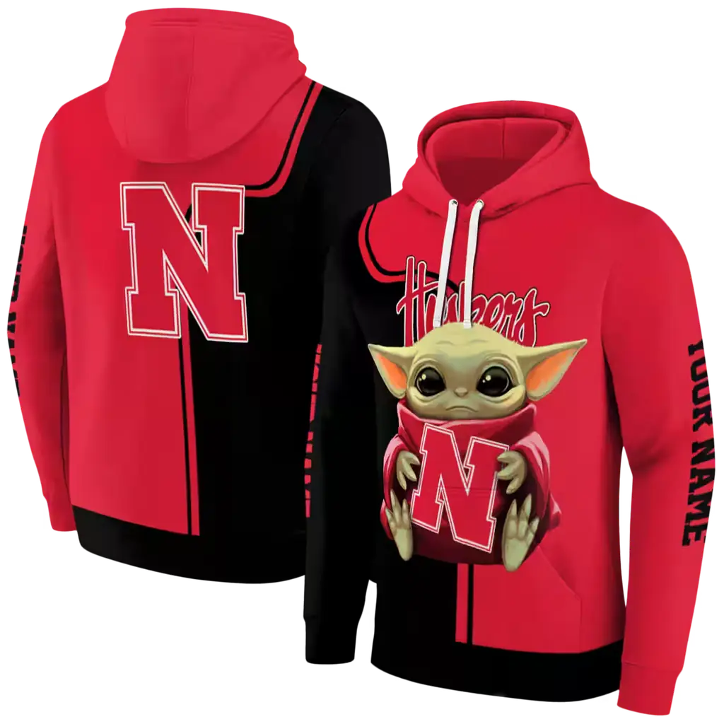 customized nebraska cornhuskers baby yoda red black hoodie fashion forward customized nebraska cornhuskers baby yoda red black hoodie fashion forward