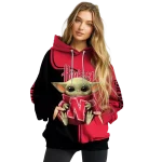 customized nebraska cornhuskers baby yoda red black hoodie best selling