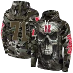customized nebraska cornhuskers camo skull hoodie best selling
