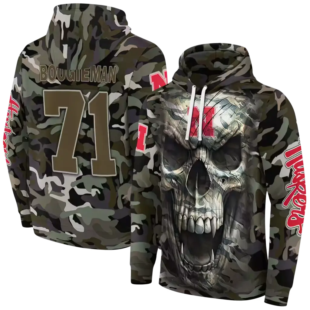 customized nebraska cornhuskers camo skull hoodie fashion forward customized nebraska cornhuskers camo skull hoodie fashion forward