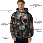 customized nebraska cornhuskers camo skull hoodie best selling