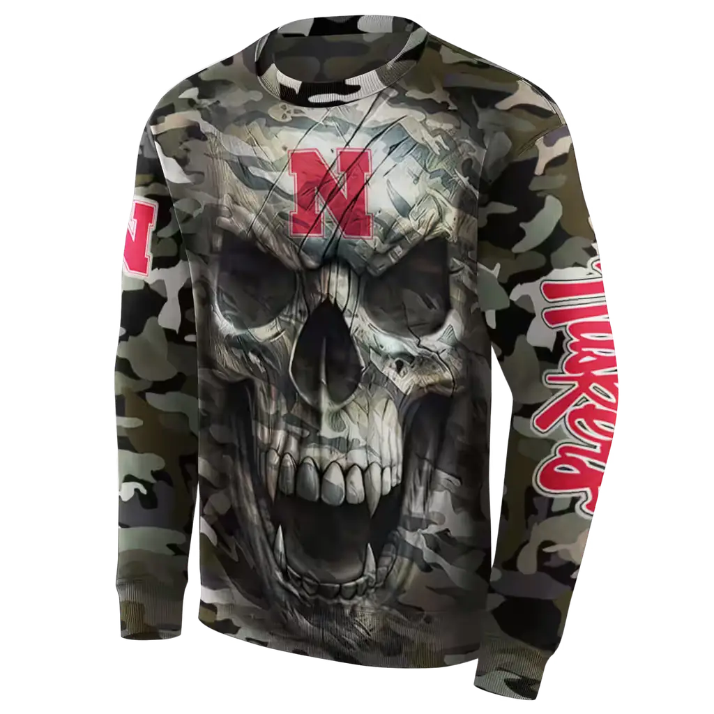 customized nebraska cornhuskers camo skull hoodie new arrival customized nebraska cornhuskers camo skull hoodie new arrival