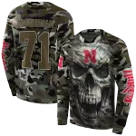 customized nebraska cornhuskers camo skull hoodie best selling
