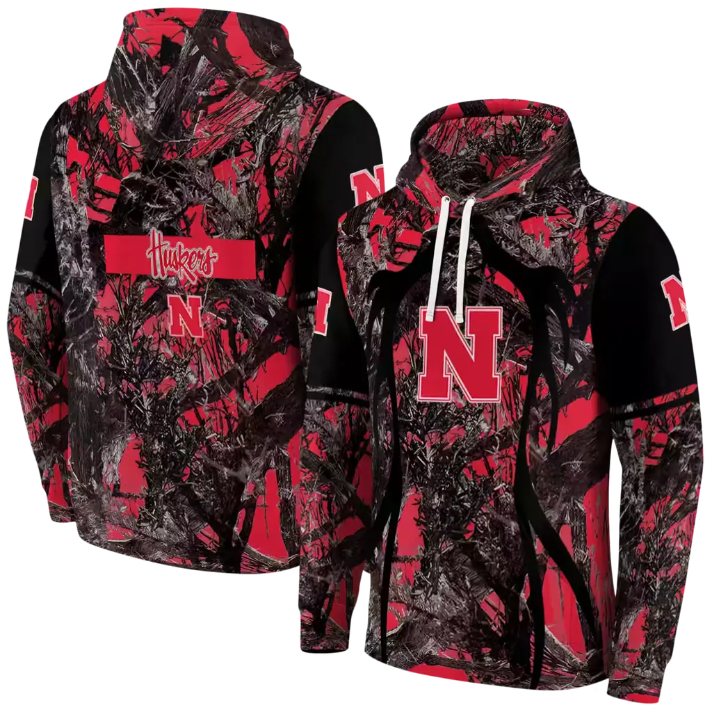 customized nebraska cornhuskers hunting theme red black hoodie fashion forward customized nebraska cornhuskers hunting theme red black hoodie fashion forward