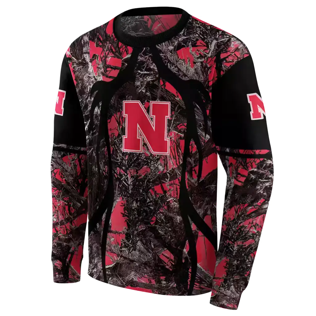 customized nebraska cornhuskers hunting theme red black hoodie new arrival customized nebraska cornhuskers hunting theme red black hoodie new arrival