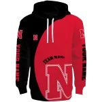 customized nebraska cornhuskers minimalist design red black hoodie best selling