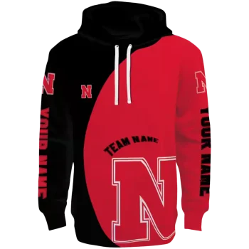 customized nebraska cornhuskers minimalist design red black hoodie best selling