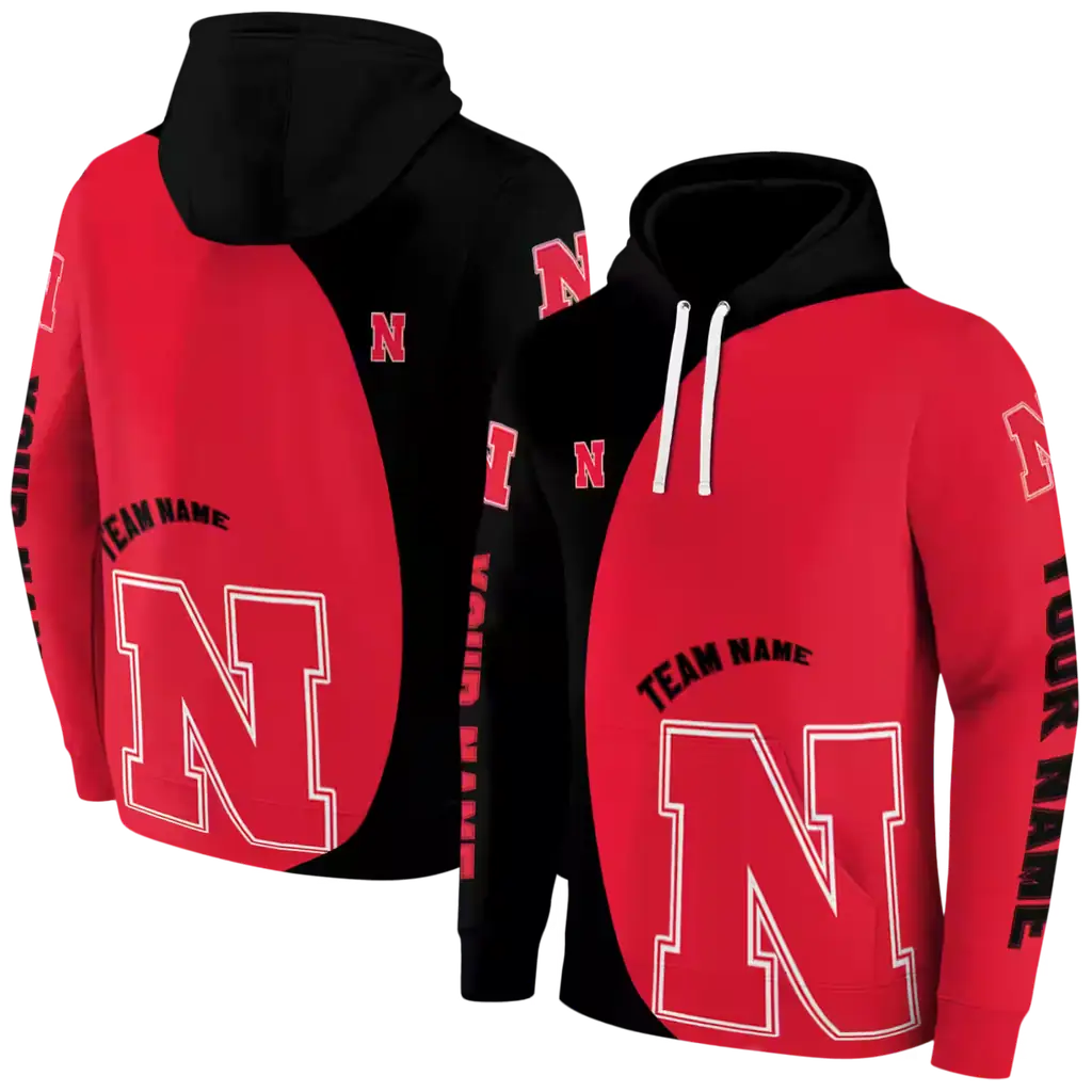 customized nebraska cornhuskers minimalist design red black hoodie fashion forward customized nebraska cornhuskers minimalist design red black hoodie fashion forward