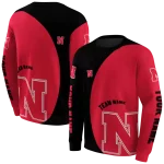 customized nebraska cornhuskers minimalist design red black hoodie best selling