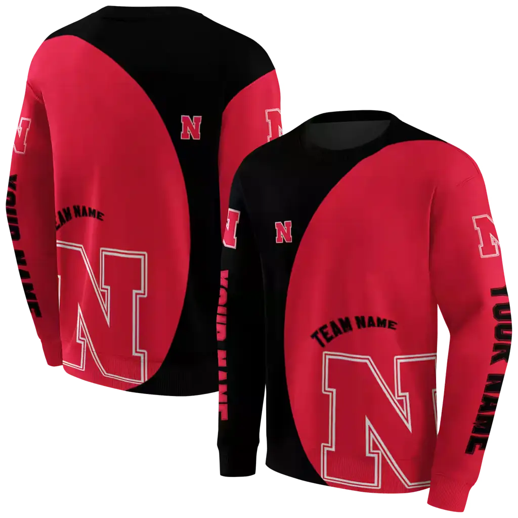 customized nebraska cornhuskers minimalist design red black hoodie premium grade customized nebraska cornhuskers minimalist design red black hoodie premium grade