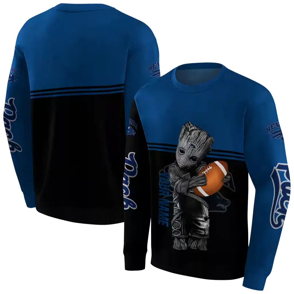 customized nevada wolf pack baby groot blue black hoodie premium grade customized nevada wolf pack baby groot blue black hoodie premium grade
