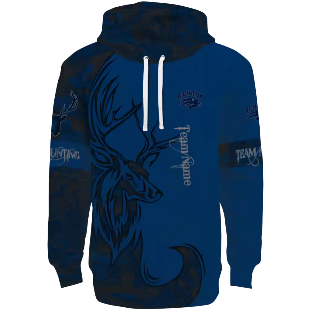 customized nevada wolf pack deer silhouette blue hoodie best selling customized nevada wolf pack deer silhouette blue hoodie best selling