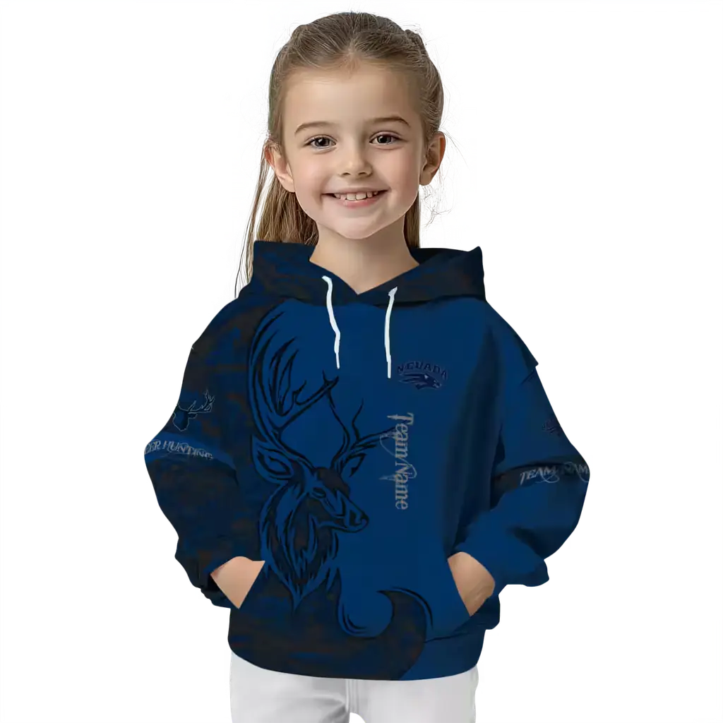 customized nevada wolf pack deer silhouette blue hoodie top rated customized nevada wolf pack deer silhouette blue hoodie top rated