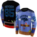 customized nevada wolf pack mario blue black hoodie best selling