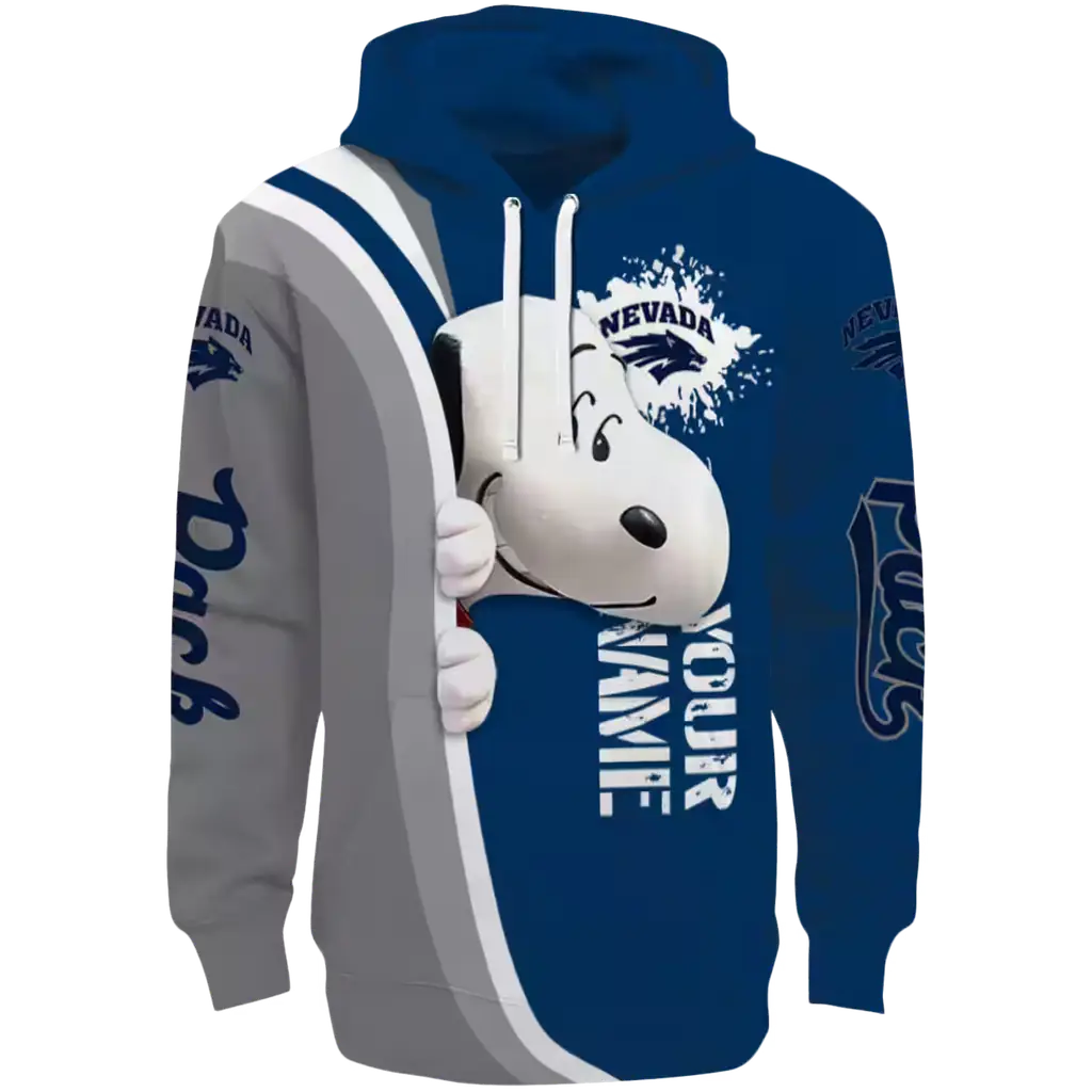 customized nevada wolf pack peeking snoopy blue hoodie best selling customized nevada wolf pack peeking snoopy blue hoodie best selling
