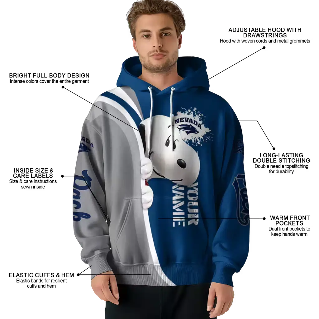 customized nevada wolf pack peeking snoopy blue hoodie latest model customized nevada wolf pack peeking snoopy blue hoodie latest model