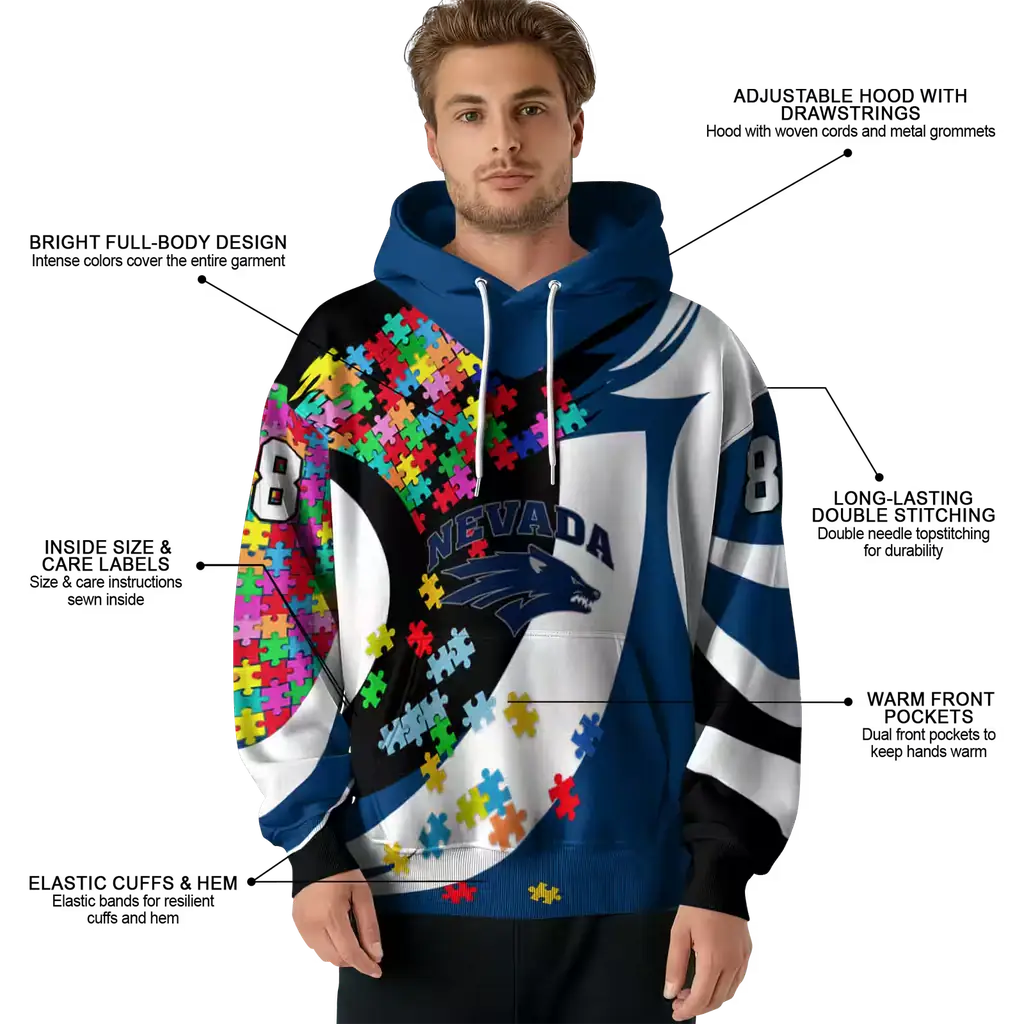 customized nevada wolf pack puzzle pieces blue hoodie latest model customized nevada wolf pack puzzle pieces blue hoodie latest model
