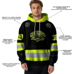 customized nevada wolf pack safety motif black neon green hoodie best selling
