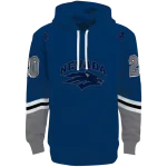 customized nevada wolf pack striped sleeves blue hoodie best selling