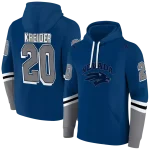 customized nevada wolf pack striped sleeves blue hoodie best selling
